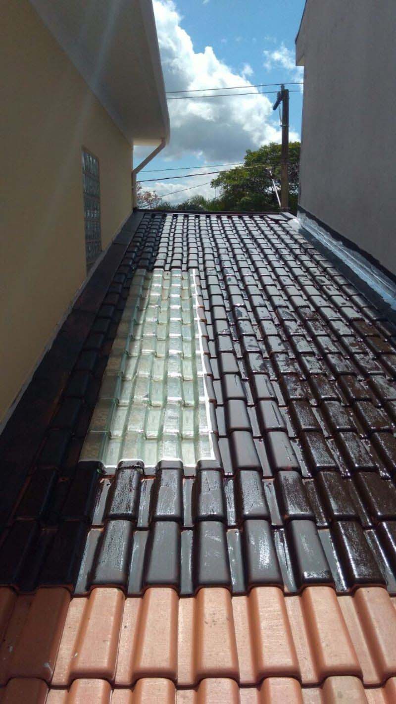 Impermeabilização de telhado com manta líquida