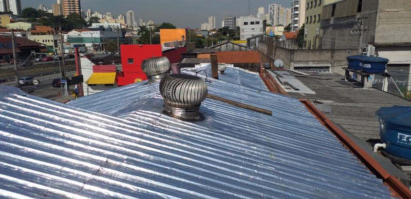 Impermeabilização de telhado metálico